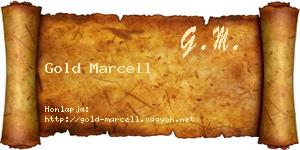 Gold Marcell névjegykártya